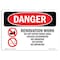 Signmission OSHA Sign, 7" Height, 10" Width, Renovation Work Do Not Enter Work Area, Landscape, DS-D-L-1748 OS-DS-D-710-L-1748 - alternate 1